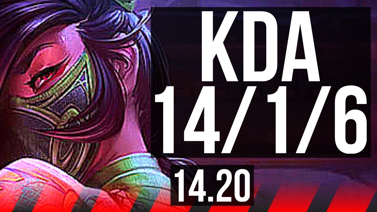 AKALI vs RENEKTON (TOP) | 14/1/6, Legendary | EUW Master | 14.20