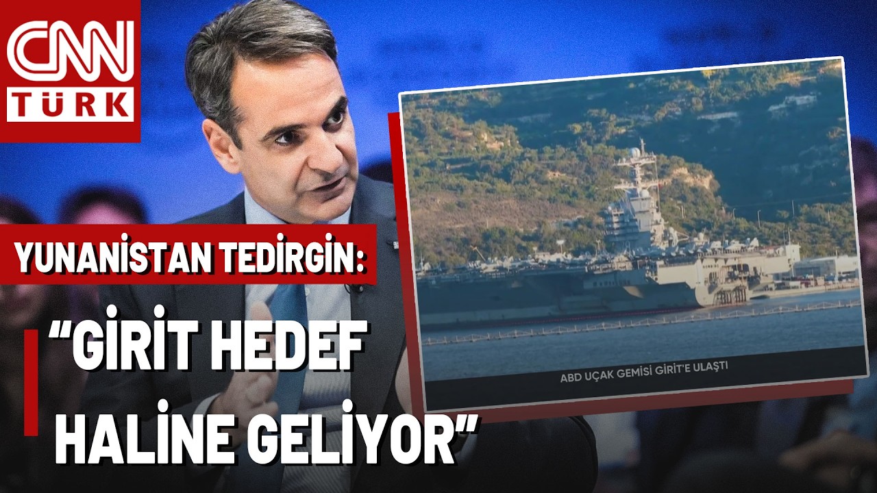 Yunanistan'da Panik: ABD Gemisi Girit'te! Basında 