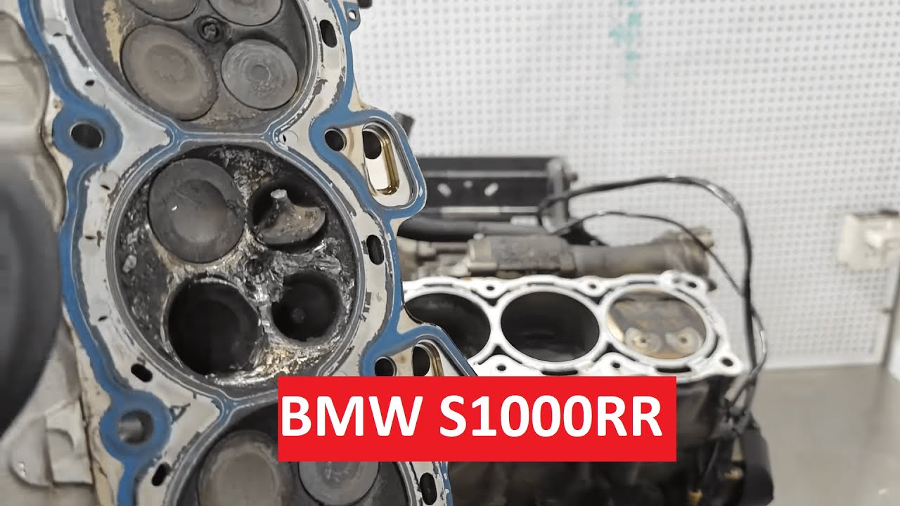 Разборка сильно поврежденного двигателя BMW S1000RR.