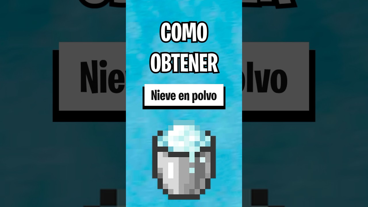 Minecraft: Como conseguir NIEVE en POLVO