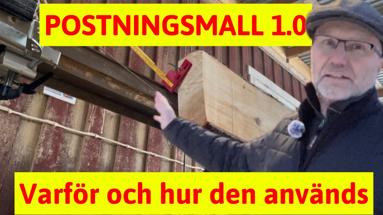 Visar och förklarar hur och varför Postningsmall 1.0 används vid sågning med Solosåg