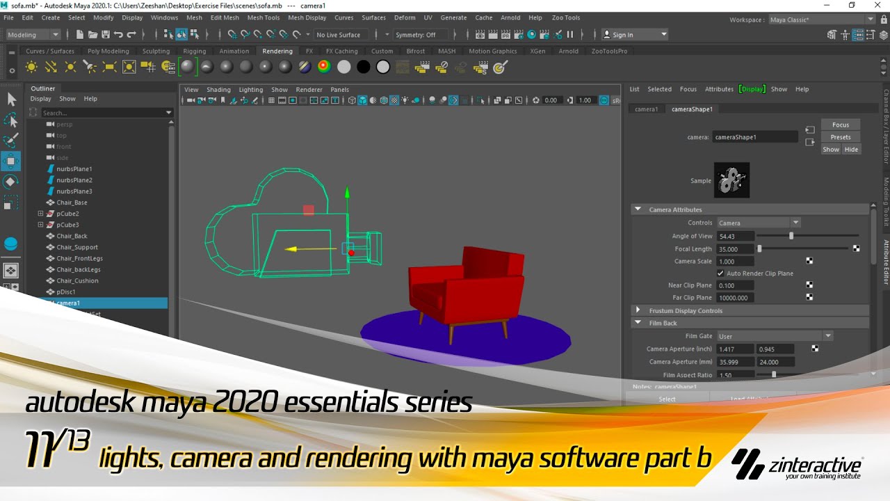 Lights, Camera and Rendering with Maya Software | Autodesk Maya Essentials Series |Lesson11/13-PartB