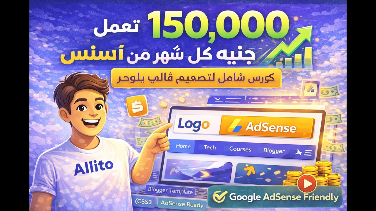 ازاي تقدر تكسب لحد 150000ج شهريًا من جوجل أدسنس | خطوة بخطوة من الصفر