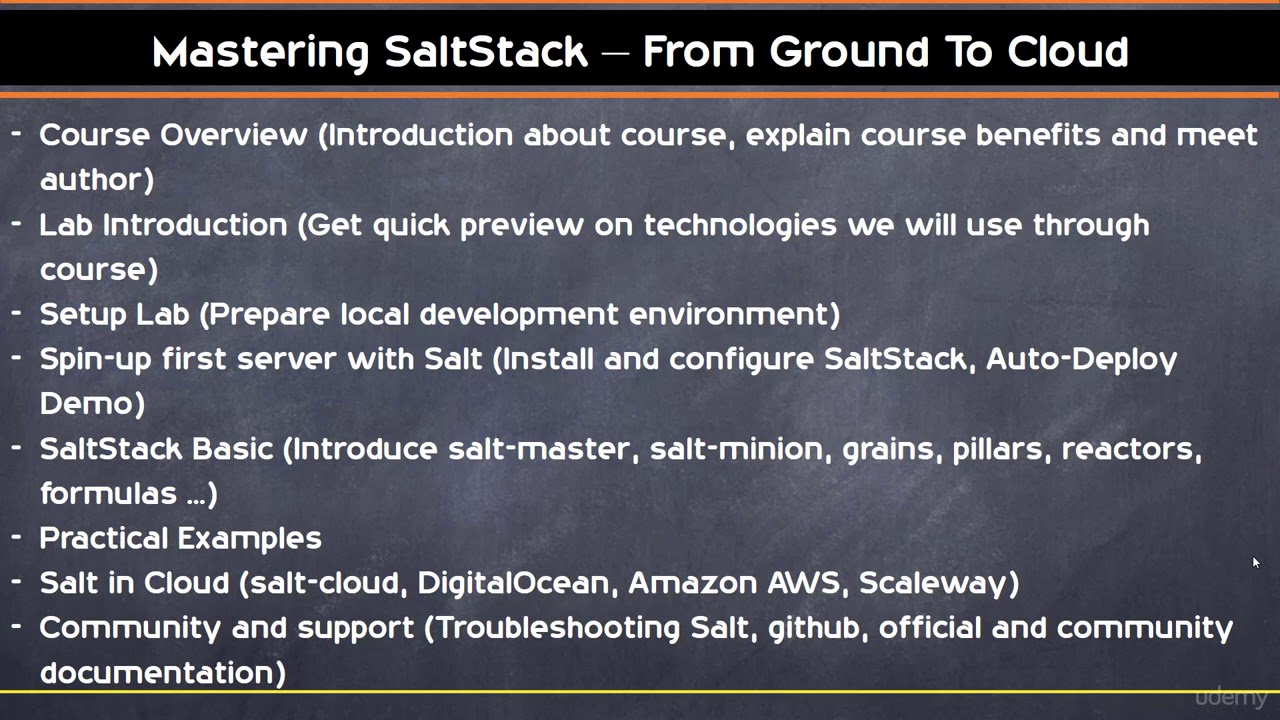 Mastering Salt Stack: From Ground To Cloud - learn SaltStack