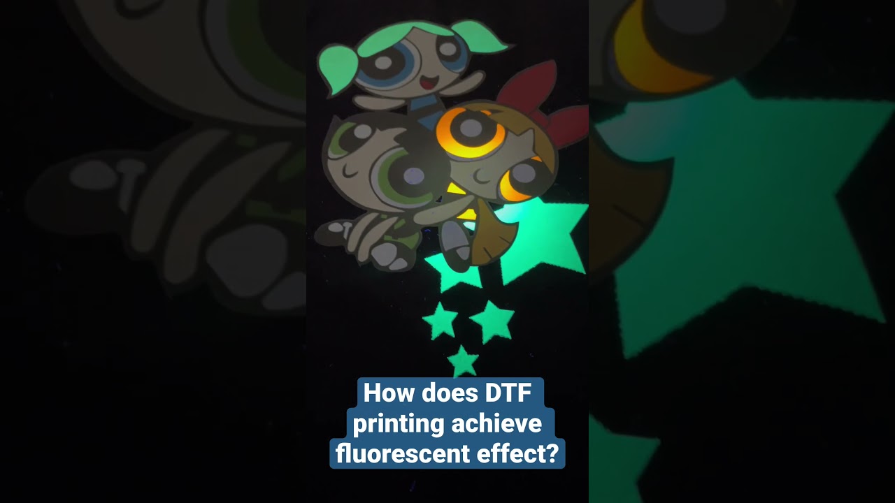 How does DTF printing achieve Fluorescent effects❓ #fluorescentink #fluorescentprinting #dtf