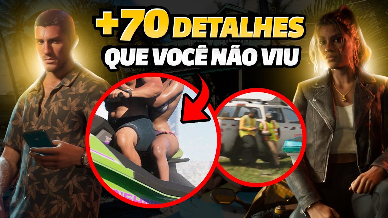 😱 70 DETALHES que VOCÊ NÃO VIU em GTA 6