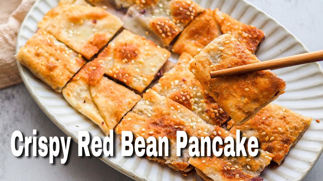 CRISPY RED BEAN PANCAKES | 豆沙窝饼 | Vegan Snack