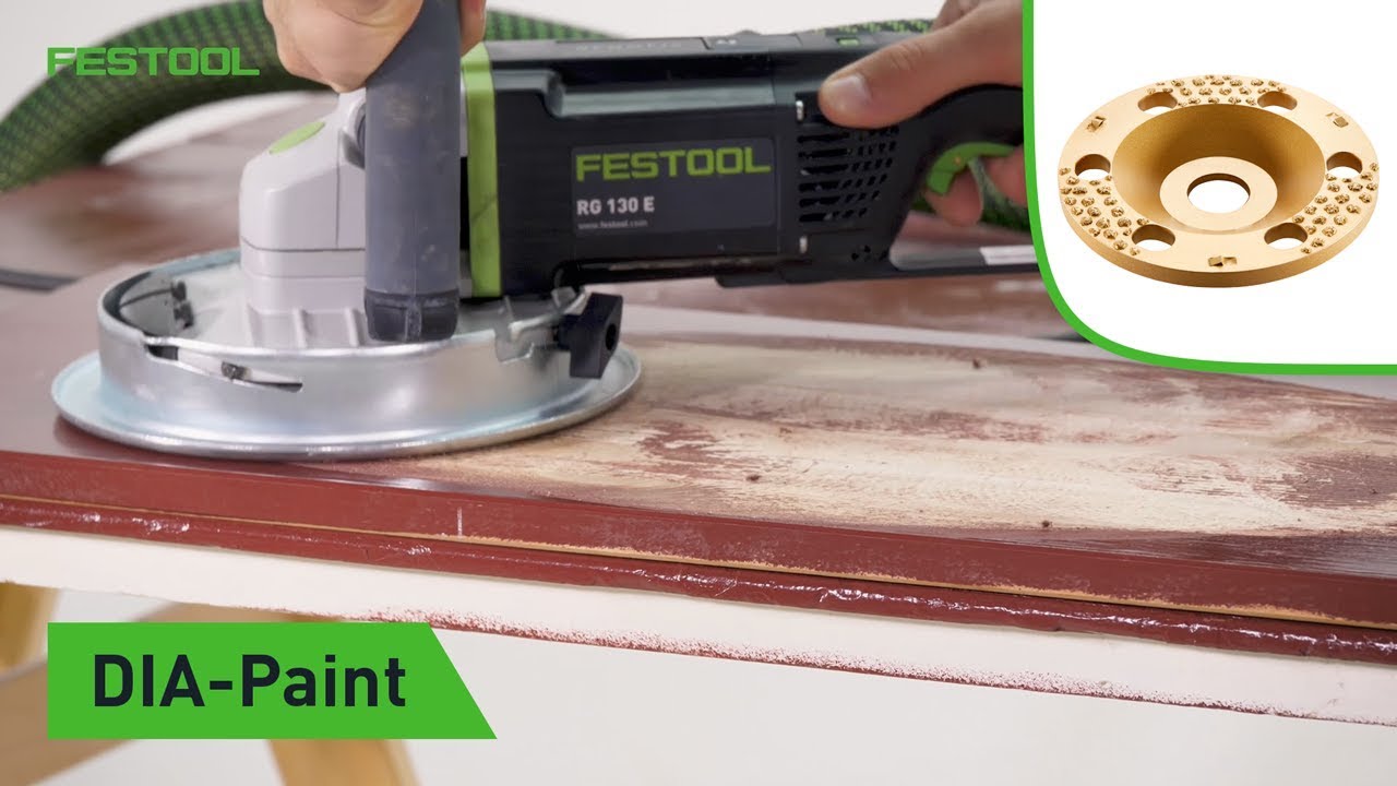 Festool TV Folge 140: Diamantscheibe Festool DIA-Paint zur Entfernung dicker Lackschichten von Holz