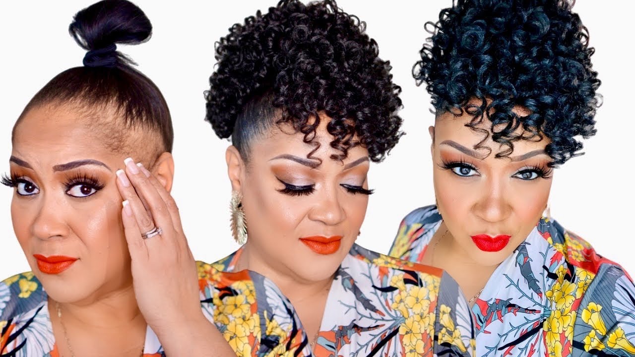 NO EDGES QUICK PINEAPPLE PONYTAIL HAIRSTYLE ( TRACTION ALOPECIA )