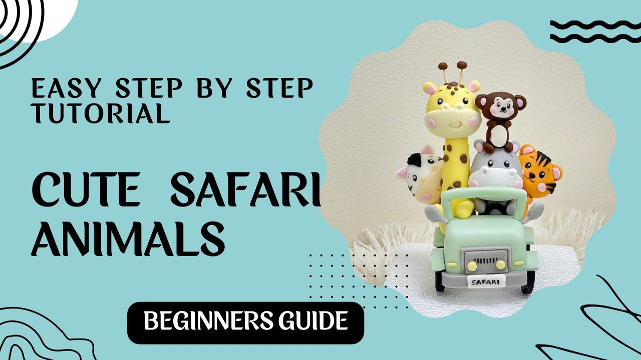 Fondant Safari Animals for Beginners | Step by step guide