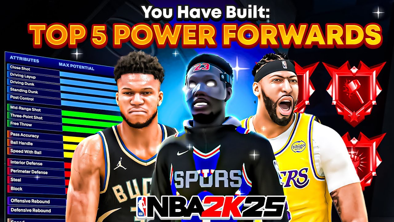 ТОП-5 ЛУЧШИХ СБОРОК МАССИВНЫХ ФОРВАРОВ В NBA 2K25🔥🔥🔥 САМЫЕ СИЛЬНЫЕ ЛУЧШИЕ СБОРКИ В NBA 2K25