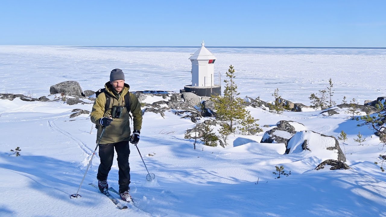 Endless Ice and Snow, and Coffee on the Stove on a Trip at the Sea