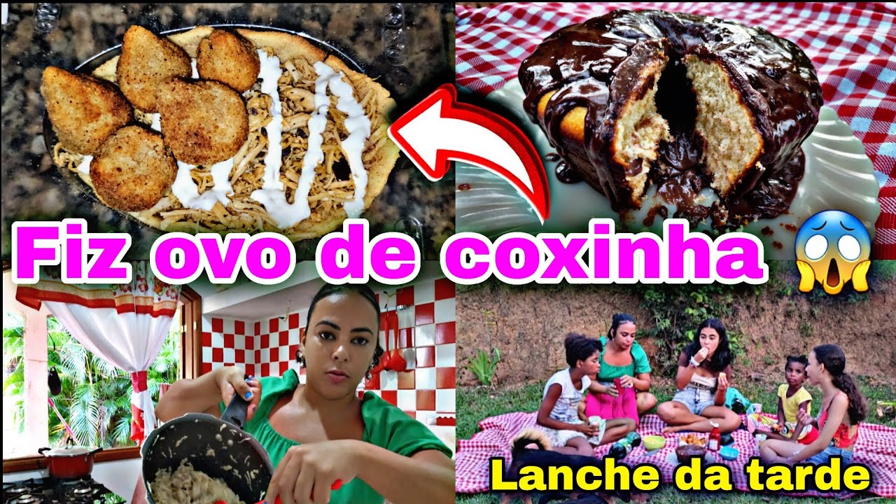 O DIA INTEIRO PREPARADO DELÍCIAS PARA O LANCHE DA TARDE! FIZ OVO DE PÁSCOA SALGADO DE COXINHA😱😱
