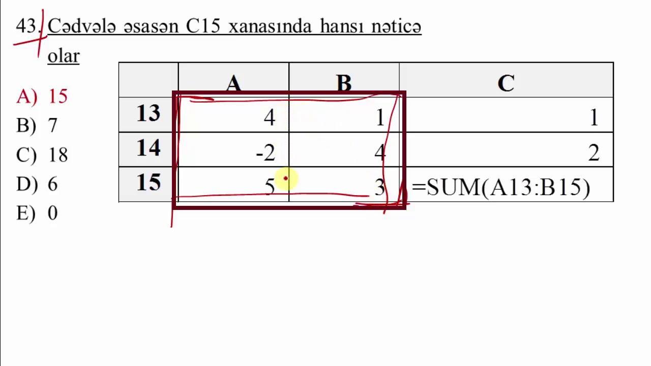 MS Excel 2010 - TEST İZAHI
