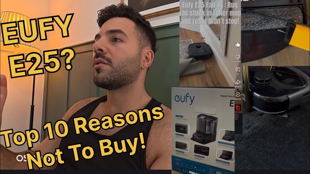 Should You Buy Eufy E25? | 5 Months Review, Issues, Tangling #robotvacuums #osmo360 Indoor Shooting
