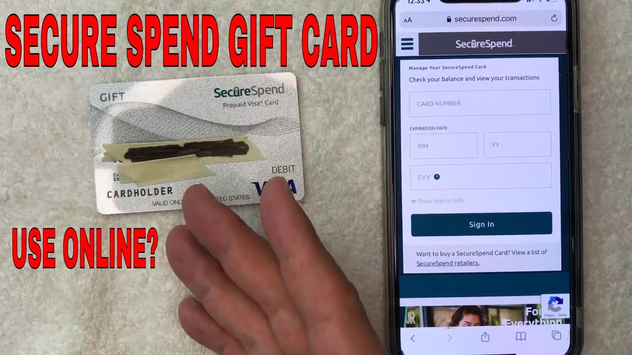 ✅ Как использовать предоплаченную подарочную карту Visa Secure Spend онлайн 🔴