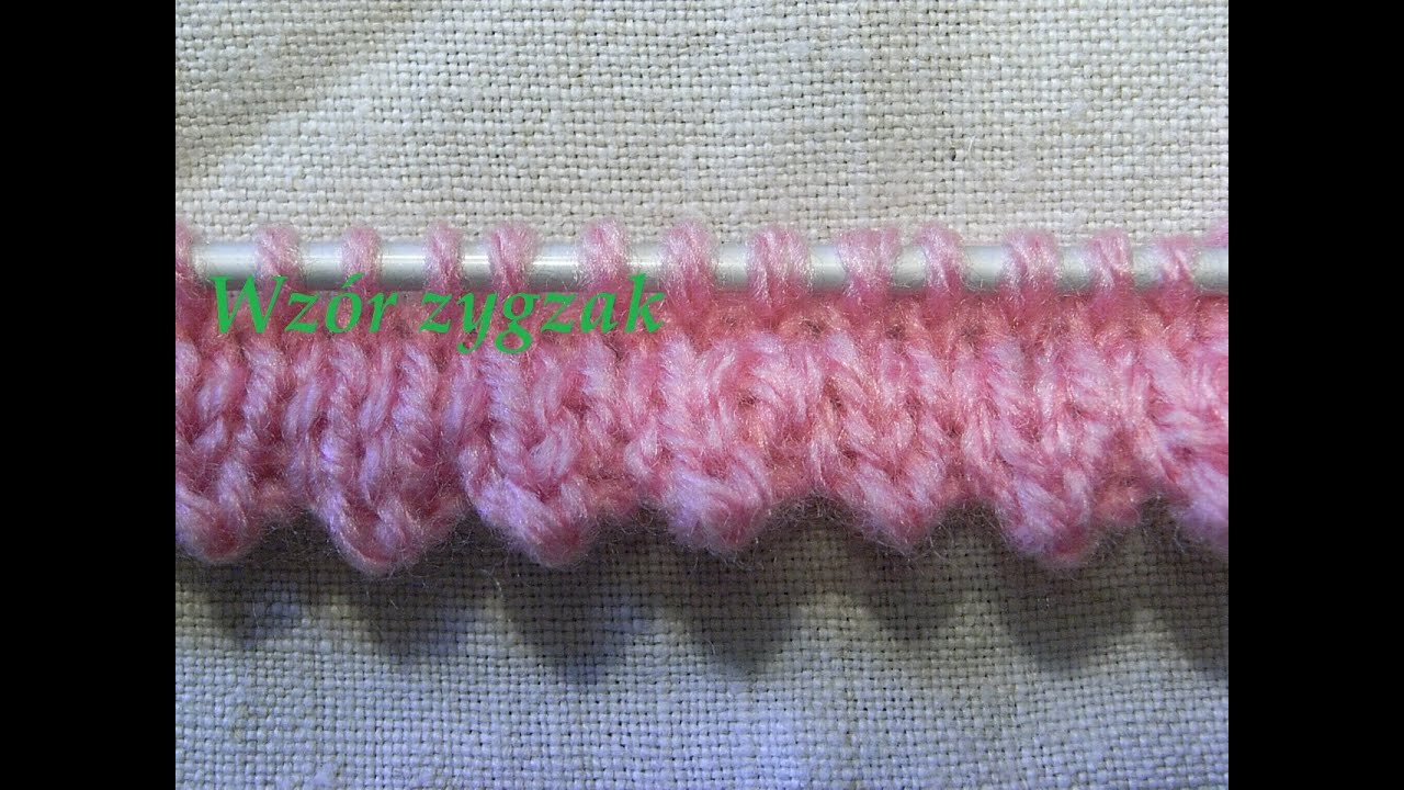 Wzór zygzak-0053*Robótki na drutach *Dzierganie dla początkujących Tutorial