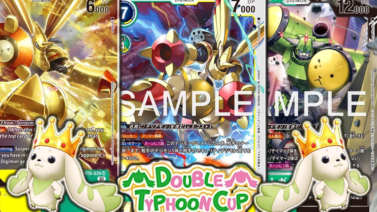 UNDEFEATED Terriermon Deck! Double Typhoon Tournament!
