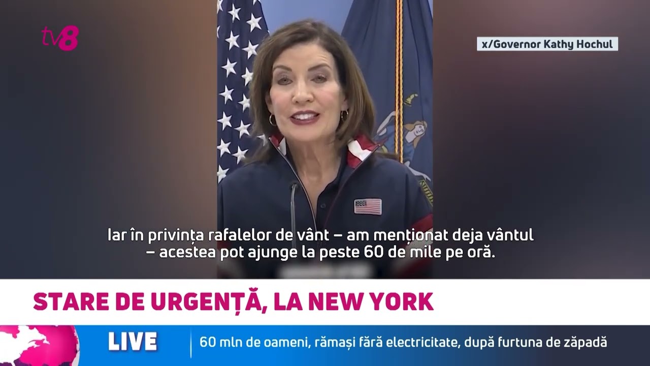 Stare de urgență la New York: Furtuna de zăpadă a lăsat 60 de milioane de oameni fără lumină