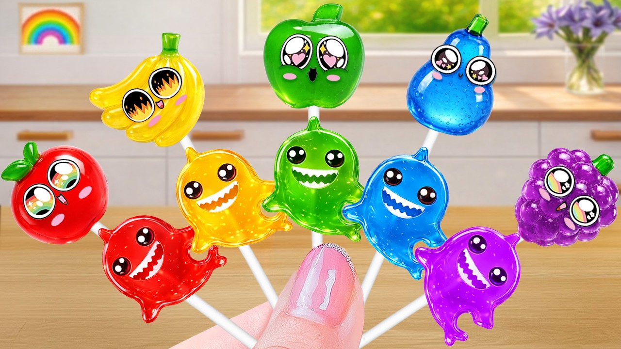 Delicious Rainbow Shark Mixed Fruit Jelly 💗 Best Mini Fruit Jelly Decorating Ideas 💖Tiny Cake Master