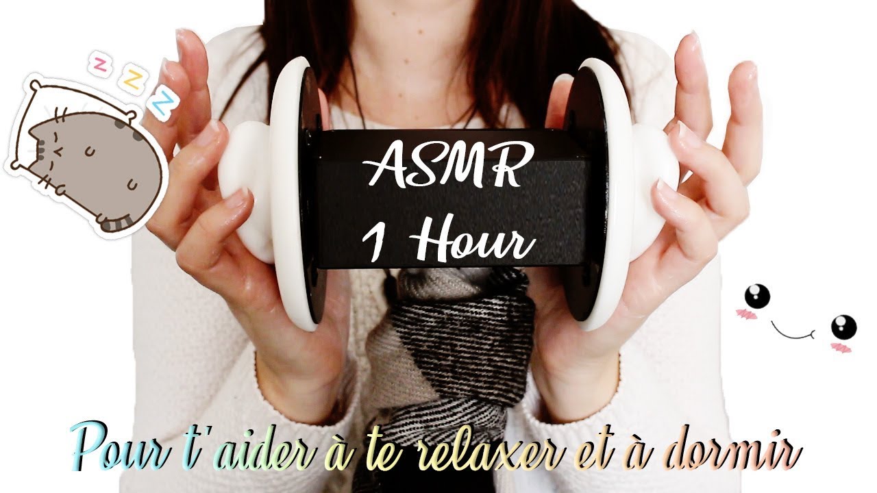 ASMR 👂🏻 1h entière de déclencheurs massage oreilles - One Hour Triggers ear massage ♡  3Dio