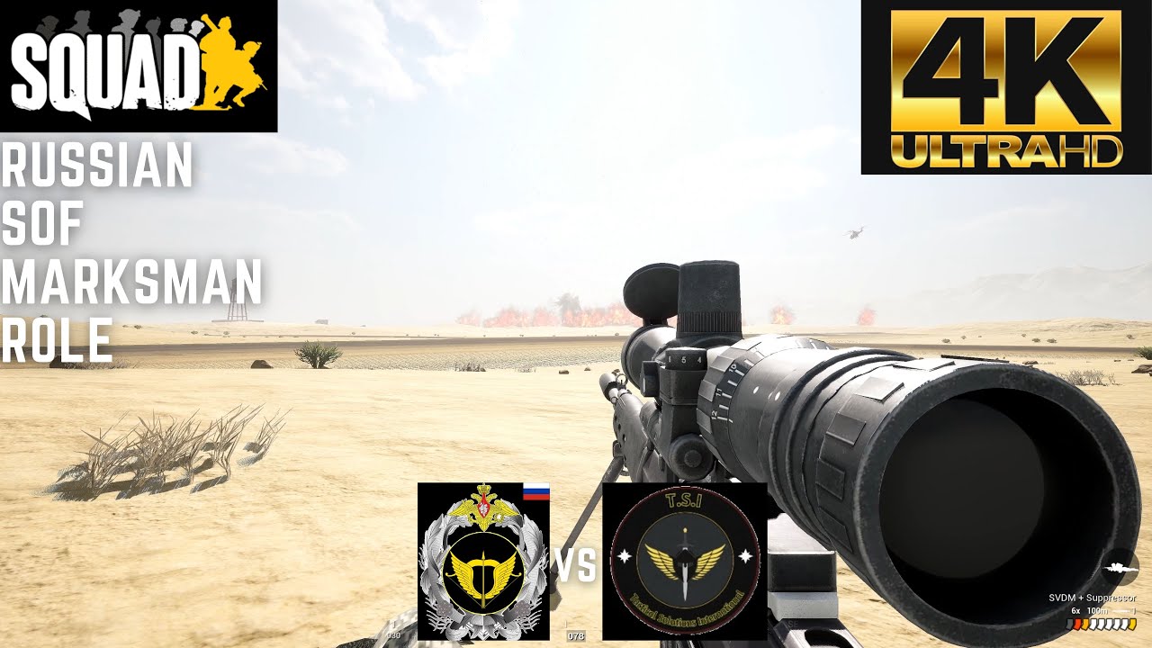 Squad - Russian SOF Marksman Role - Tallil Outskirts - (4K)