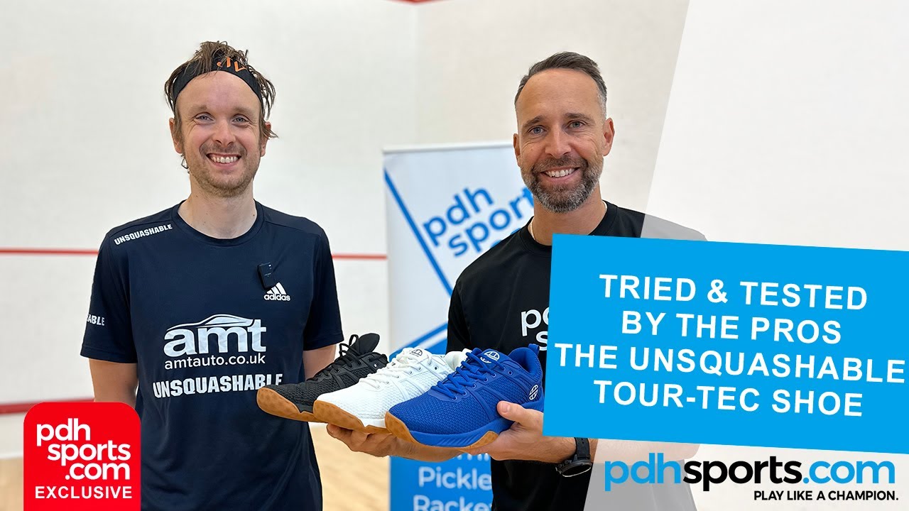 UNSQUASHABLE TOUR-TEC Shoe review with James Willstrop at pdhsports.com