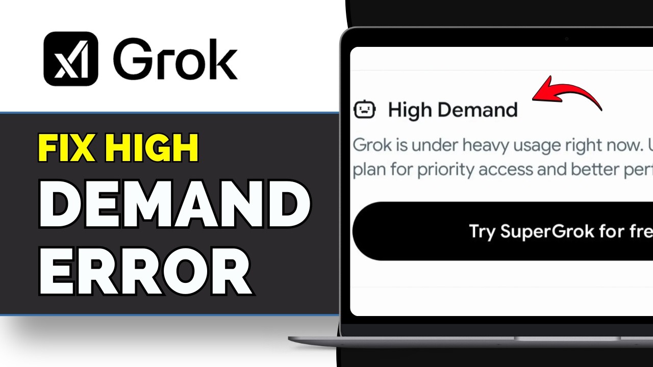 Как исправить ошибку высокого спроса Grok AI (2026) | Grok не работает / Попробуйте позже