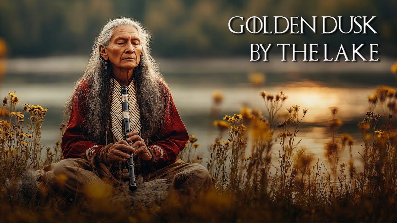Golden Dusk by the Lake | Native American Flute Music for Stress Relief & Quiet Mind