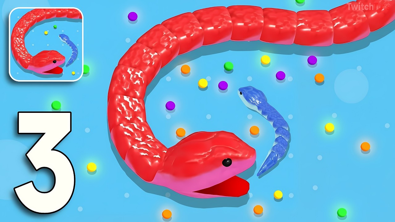 Snake Clash - Gameplay Walkthrough Part 3 - Satisfying Mobile Game,All Levels Gameplay(Android, iOS)