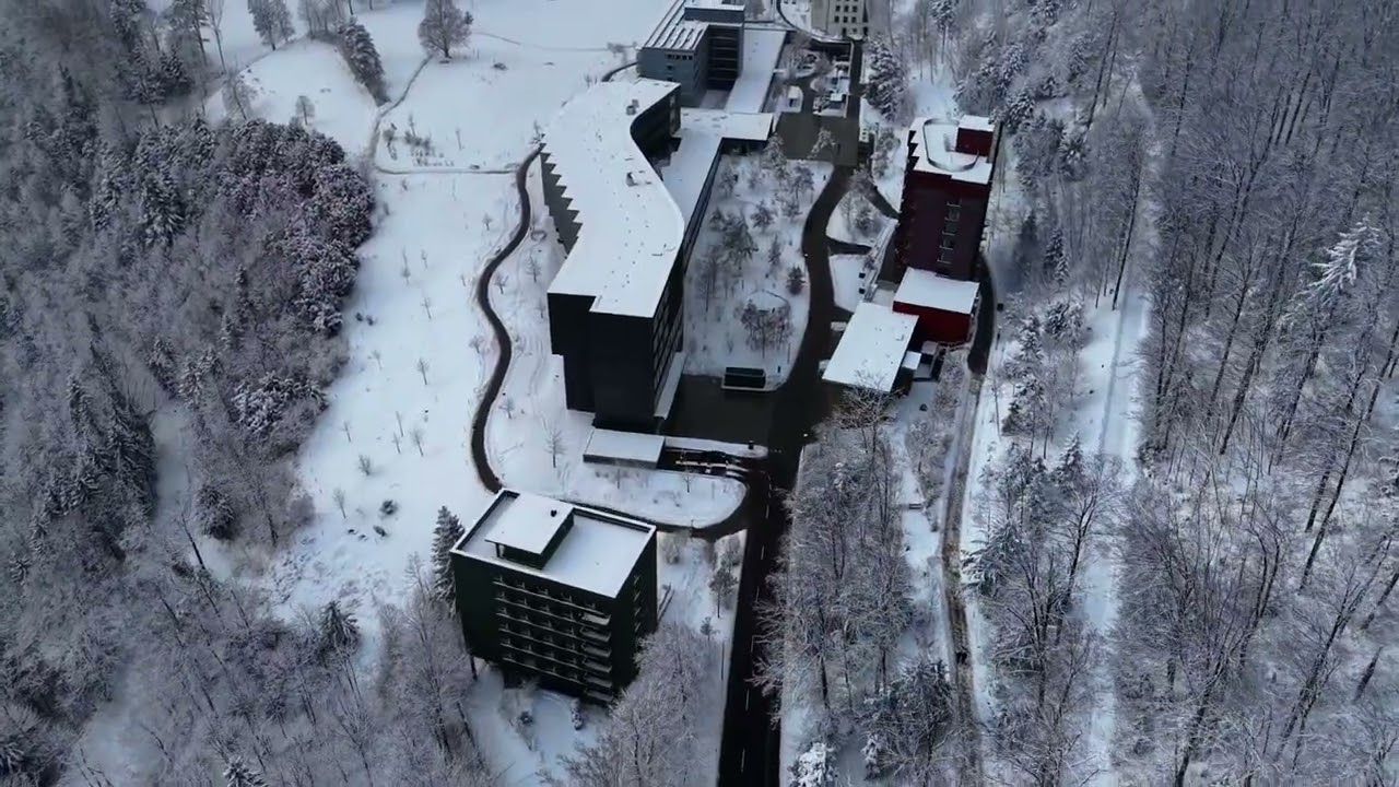 Switzerland Ultra 4k winter drone view