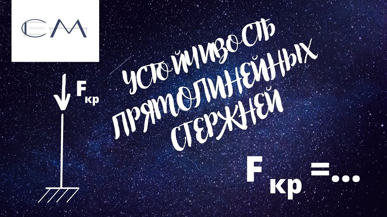 Устойчивочть прямолинейных стержней, основные понятия и формулы/ строительная механика