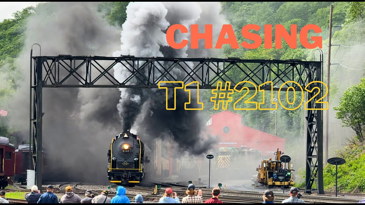 Chasing Reading & Northern #2102 From Port Clinton to Jim Thorpe, PA. #steamengine #steamtrain