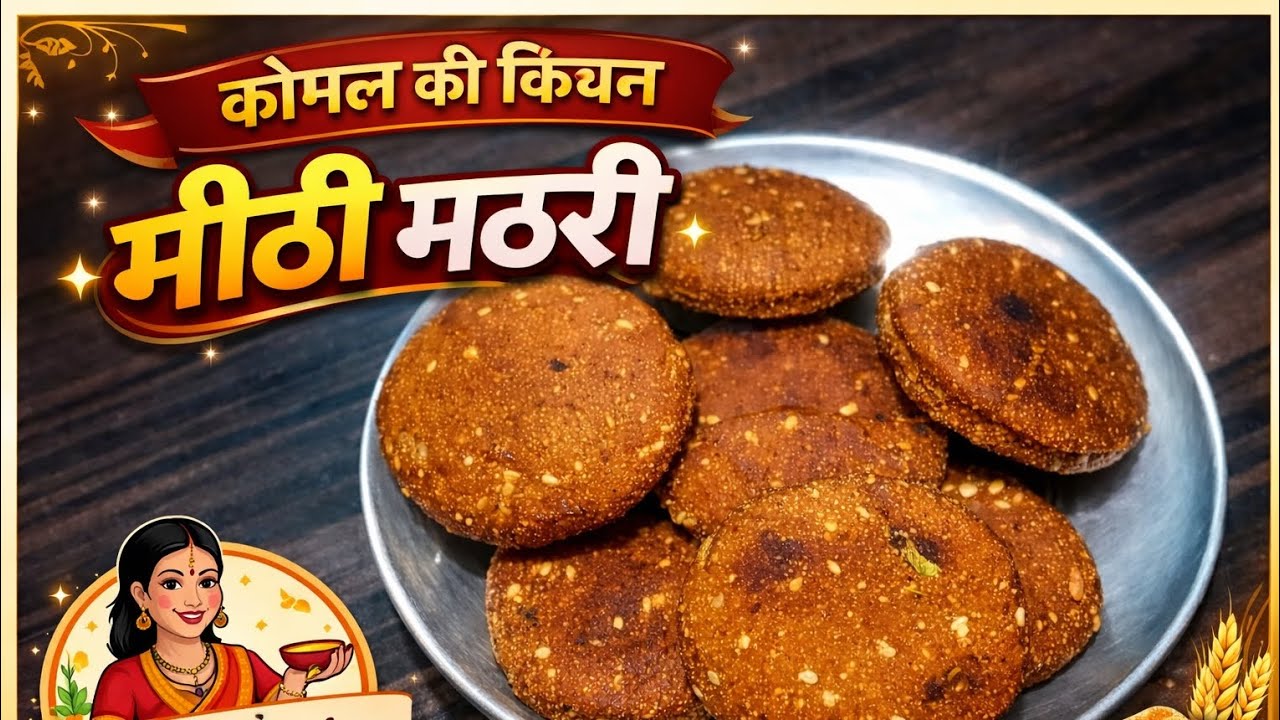 घर पर बनाएं कुरकुरी मीठी मठरी | Komal Ki Kitchen 