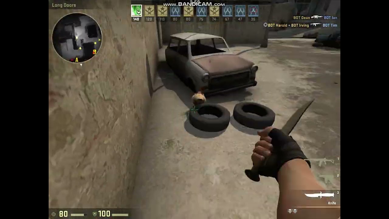 csgo but i play with bots cus i suck (hard mode bots)