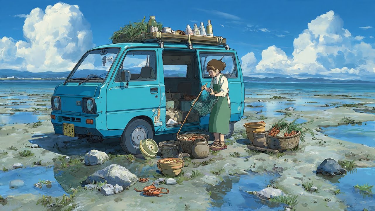🚐 Sunset Van Lo-fi Jams | Nonstop Roadtrip Chill Mix | Cozy Beats for Study & Relax