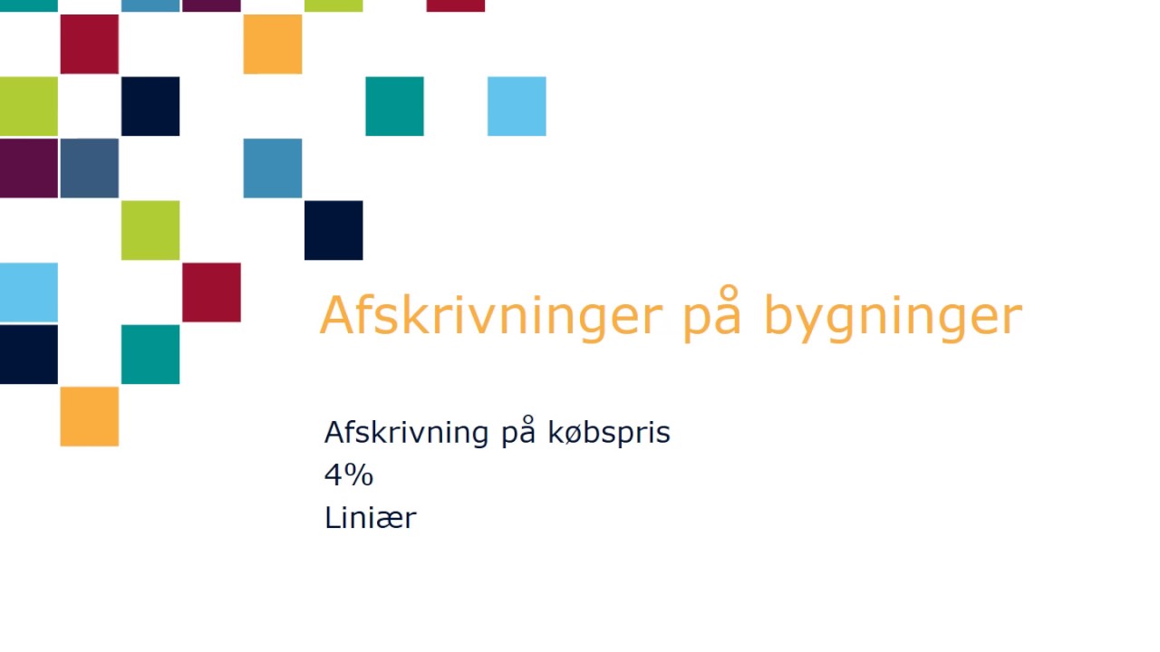 Skattemæssige afskrivninger   video