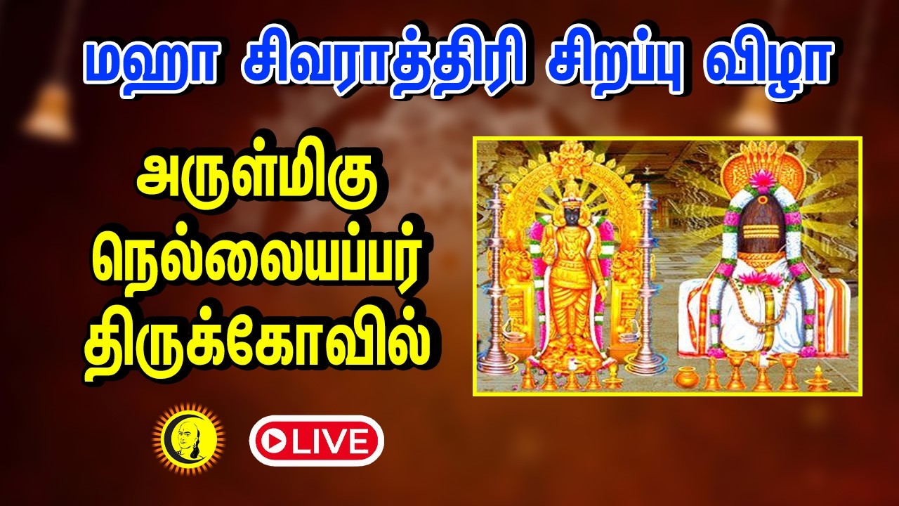 🔴LIVE : அருள்மிகு நெல்லையப்பர் திருக்கோவில் | மஹா சிவராத்திரி சிறப்பு விழா நேரலை