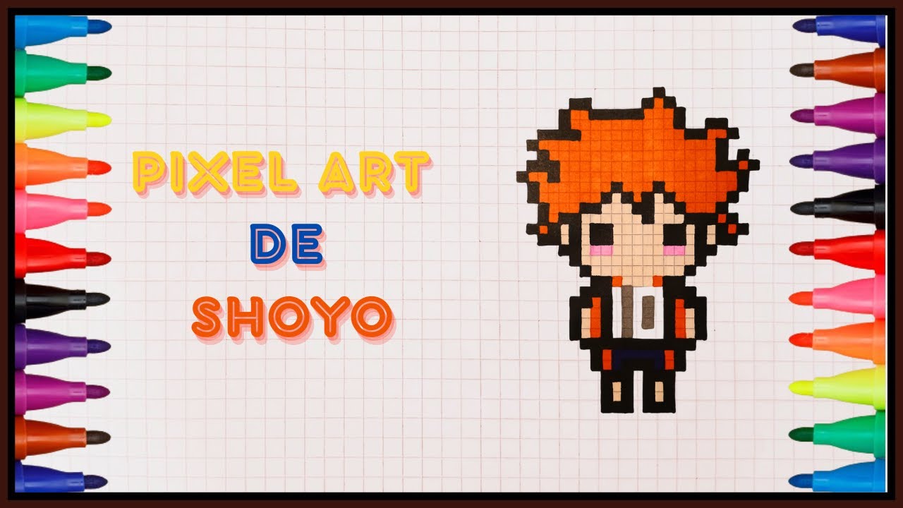 Cómo Dibujar a SHOYO HINATA en Pixel Art | Tutorial Fácil Paso a Paso 🏐🎨