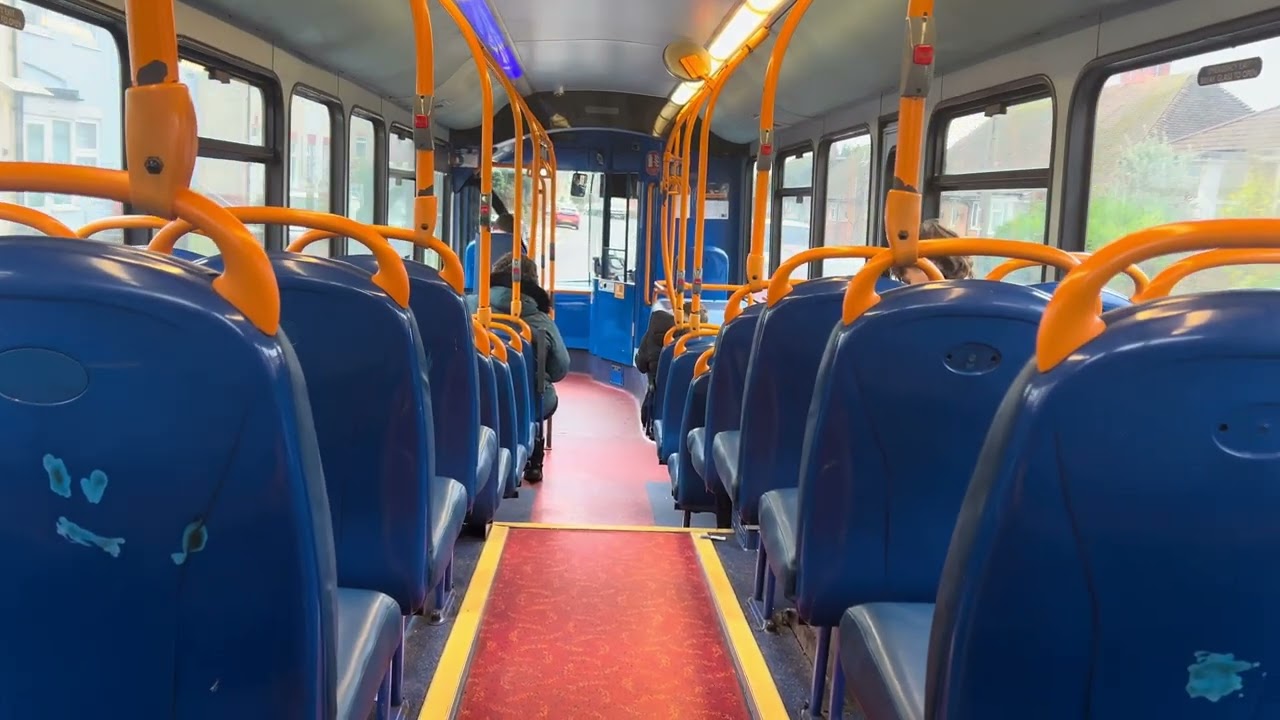 Onboard Stagecoach bus 28609-GN61EVP on route 98 from Sidley,Whitehouse Avenue to Town Hall Square