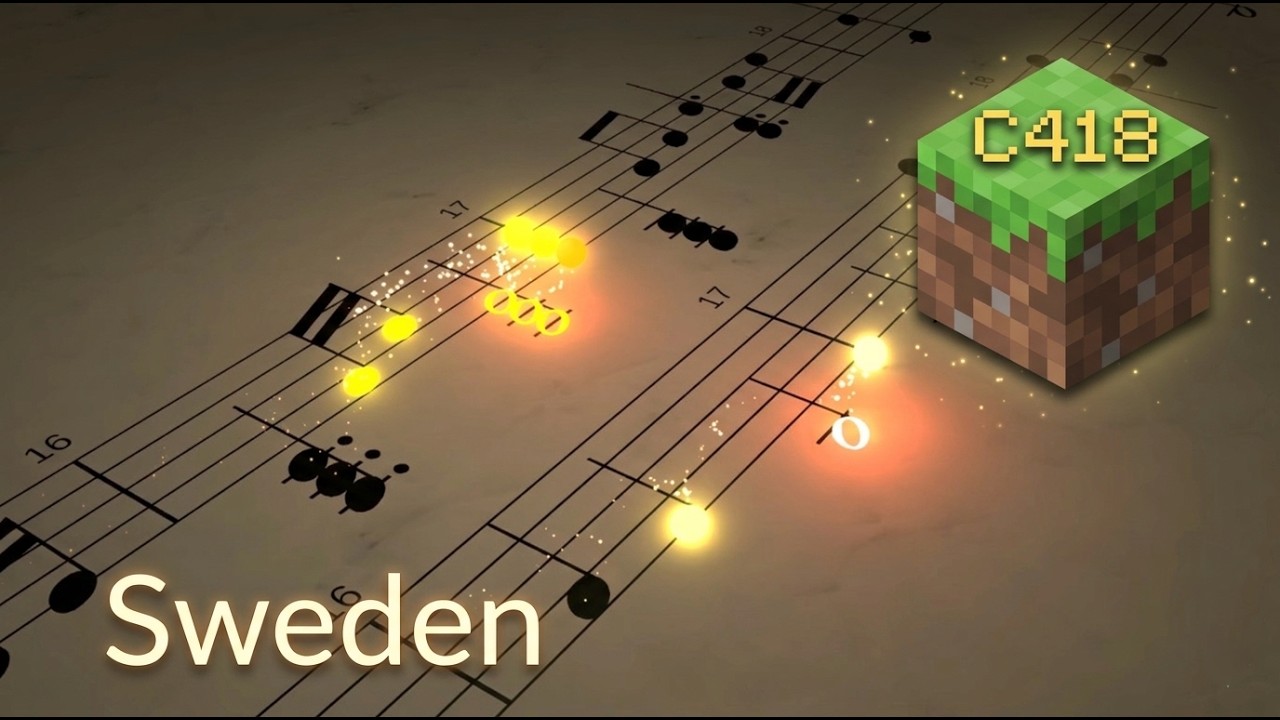 Sweden Minecraft - Piano | But every note glows🎹✨