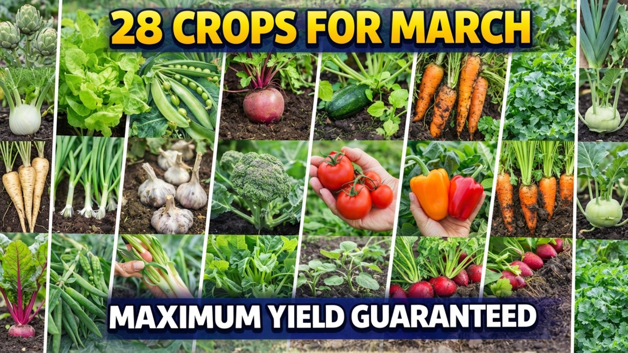 28 Vegetables to Plant in March for the Highest Yield Possible