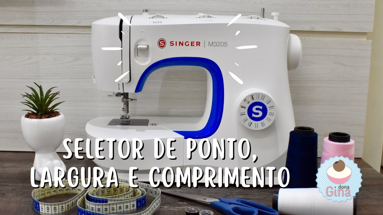SINGER M3205 - Para INICIANTES - Aprenda a SELECIONAR o Ponto, a LARGURA e o COMPRIMENTO do ponto