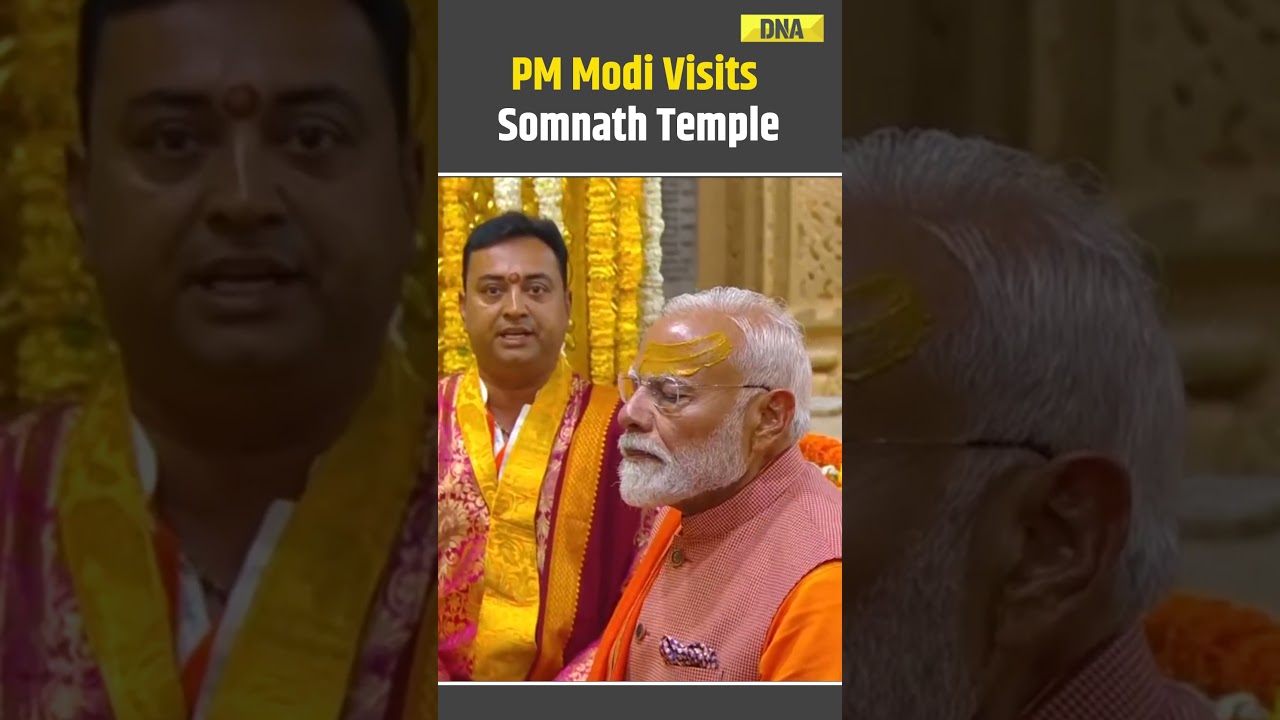 Prime Minister Narendra Modi Offers Prayers At Gujarat's Shri Somnath Jyotirlinga Mandir