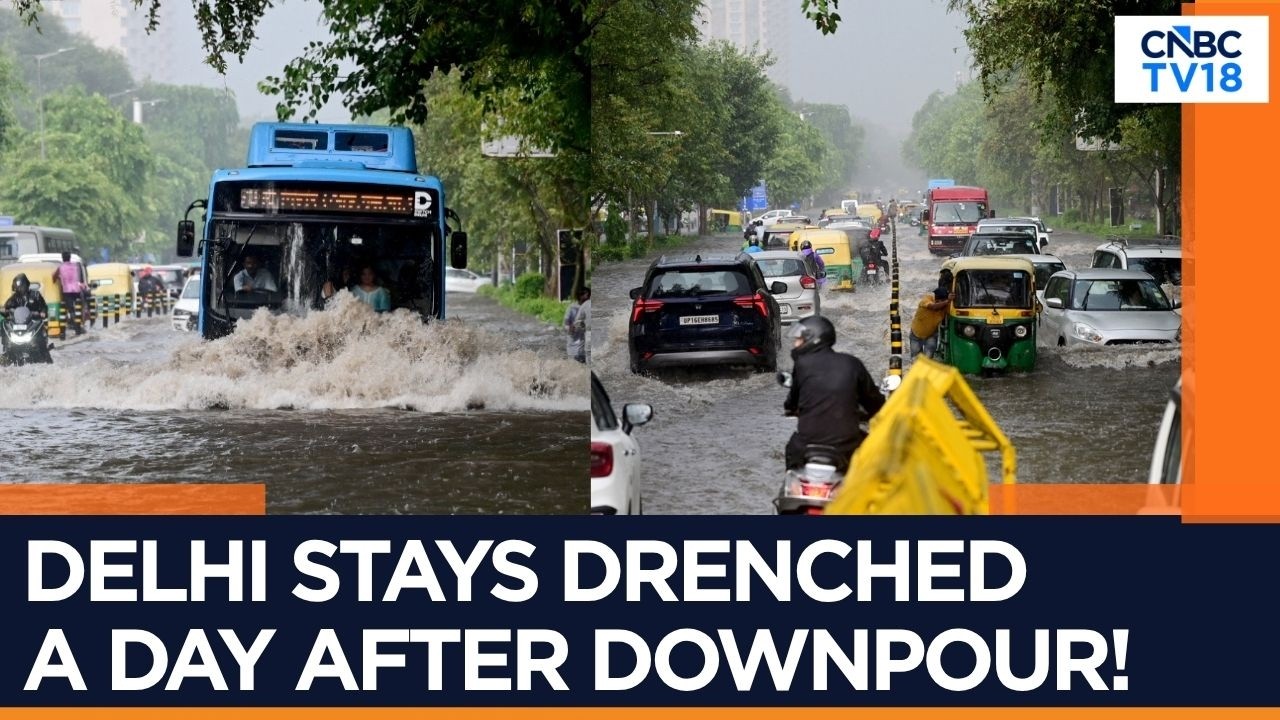 Delhi Rain Fury | August Rainfall Crosses Normal Levels, Gurgaon Offices Go Remote | N18V |CNBC TV18