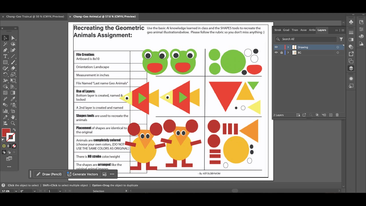 Adobe Illustrator- Unit 1: Geo Animal