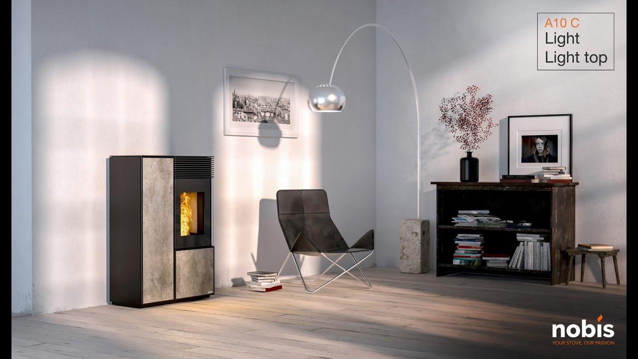 🔥 Salamandra a Pellets A10 C LIGHT | NOBIS 🔥