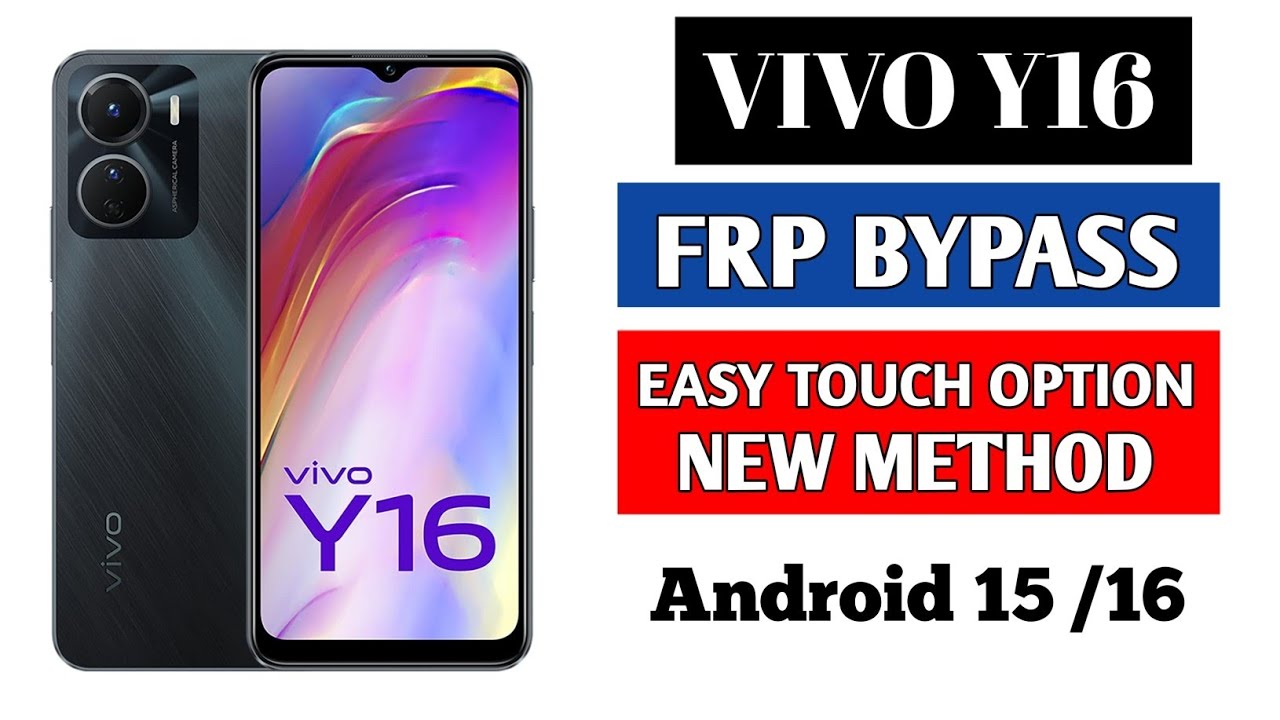 Vivo Y16 FRP Bypass Android 15 / 16 Without Pc | Easy Touch option method / New Trick.