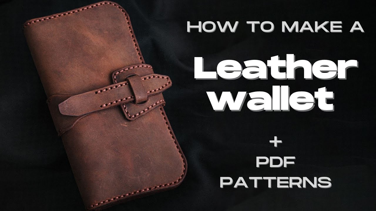Making a leather wallet - leather craft + pattern