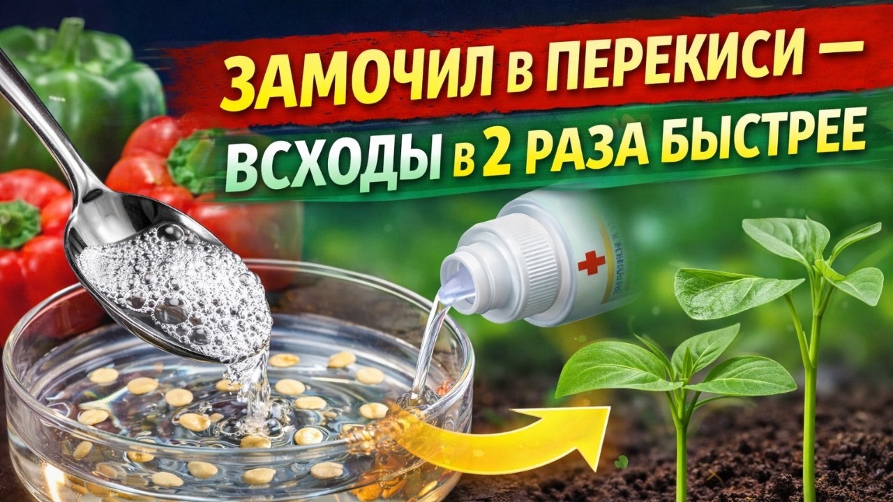 СЕМЕНА ПЕРЦА + ПЕРЕКИСЬ ВОДОРОДА = 100% ВСХОЖЕСТЬ? Проверяю способ!